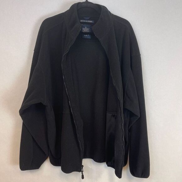 LowerMyBills.com All-Star Affiliate 2XL Fleece Jacket Black Zip DEVON & JONES - Picture 3 of 11